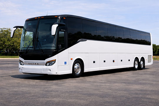 56-passenger charter bus rental Wasco TX